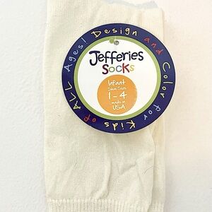 NWT Jefferies Pearl White Nylon Knee High Socks
